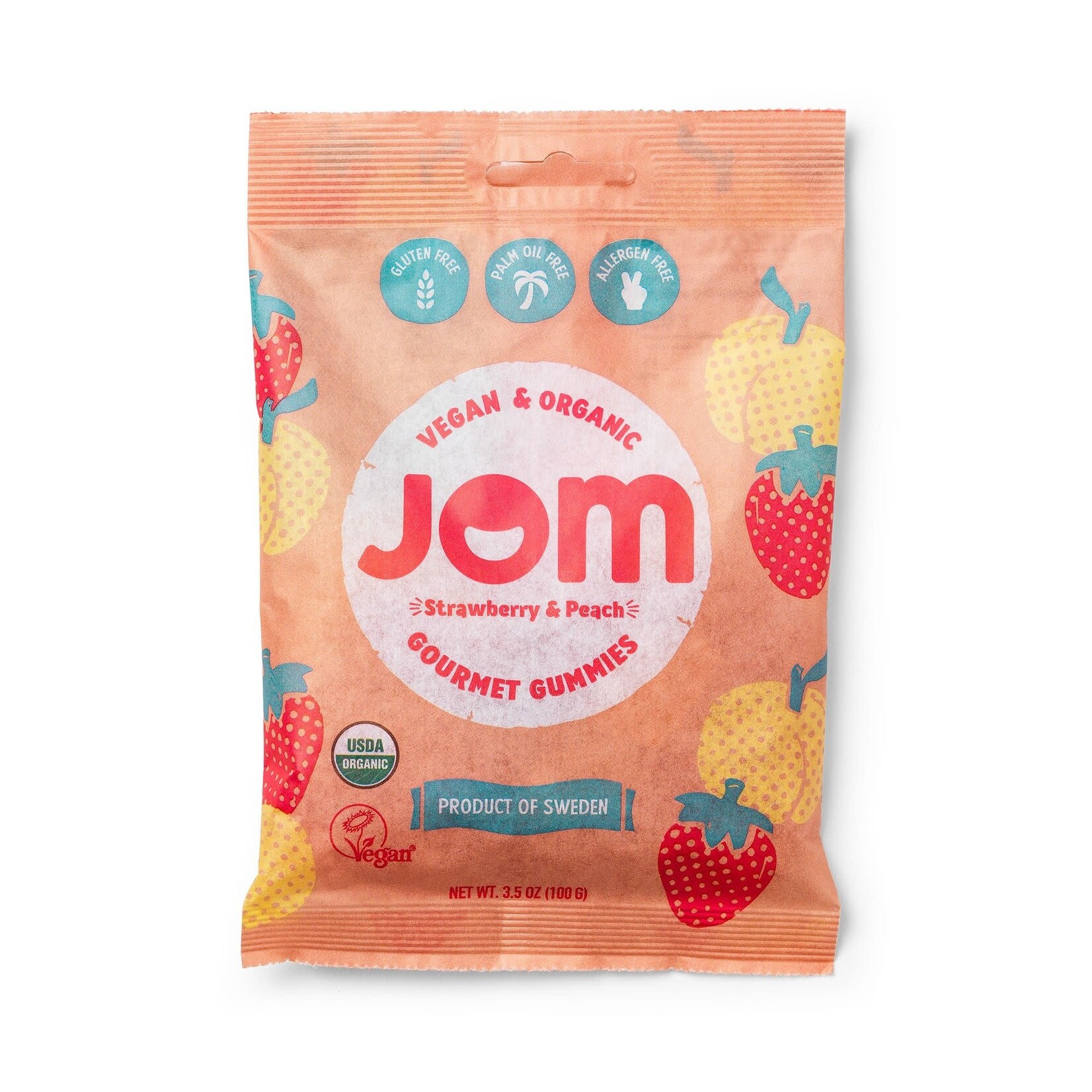 JOM JOM Strawberry & Peach Gummies 100g