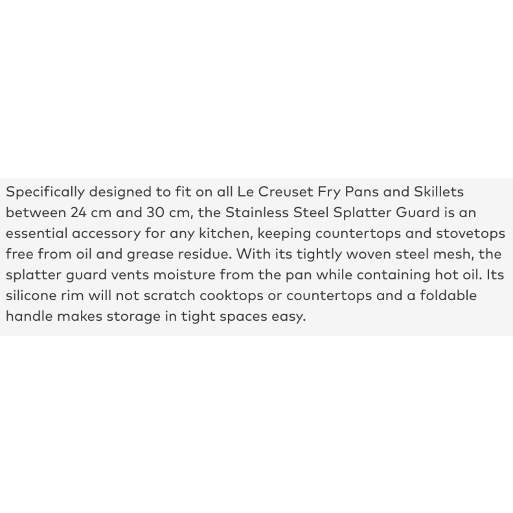 LE CREUSET LE CREUSET Splatter Guard - 31cm