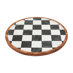 MUD PIE MUD PIE Checkered Marble Lazy Susan