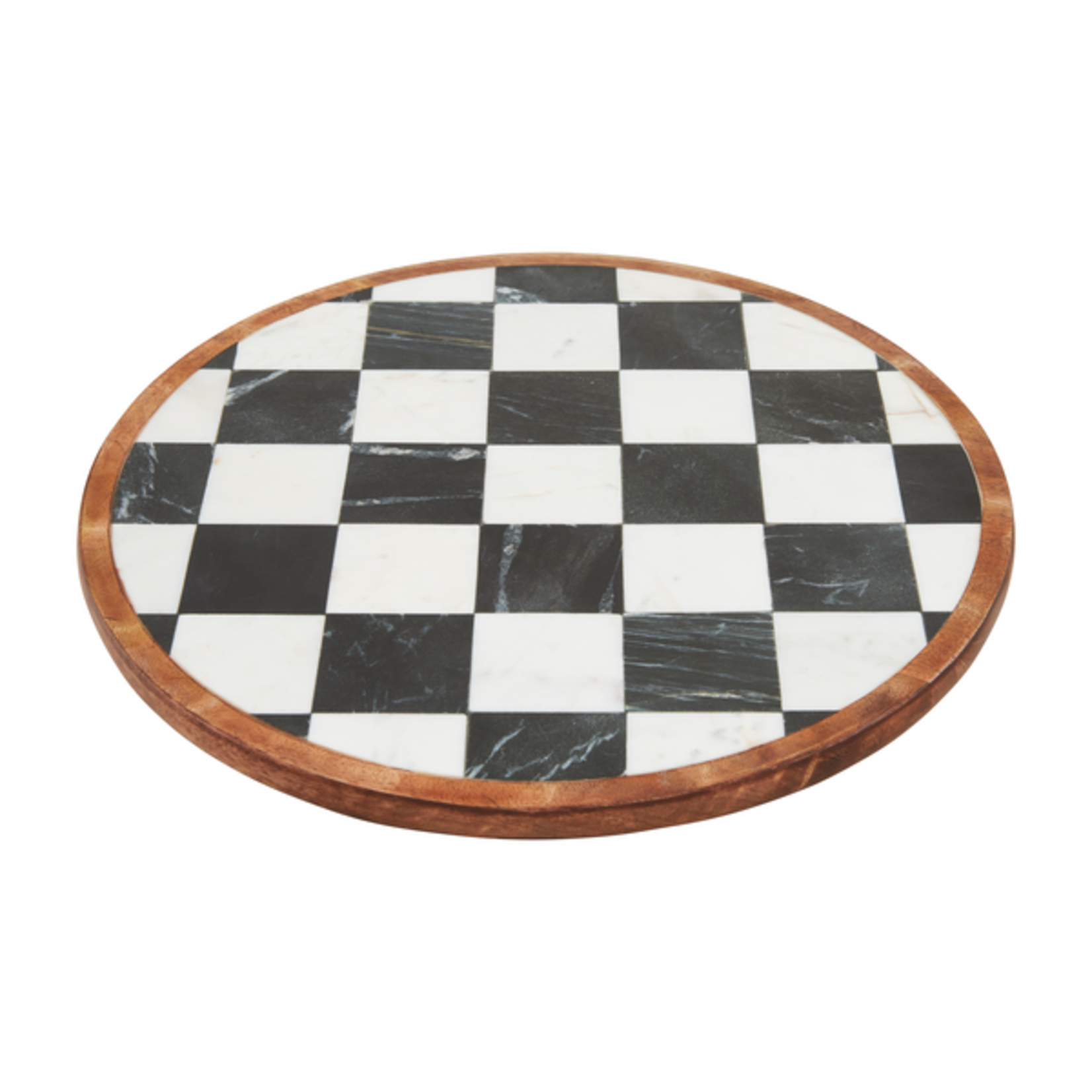 MUD PIE MUD PIE Checkered Marble Lazy Susan
