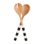 MUD PIE MUD PIE Striped Marble Salad Servers
