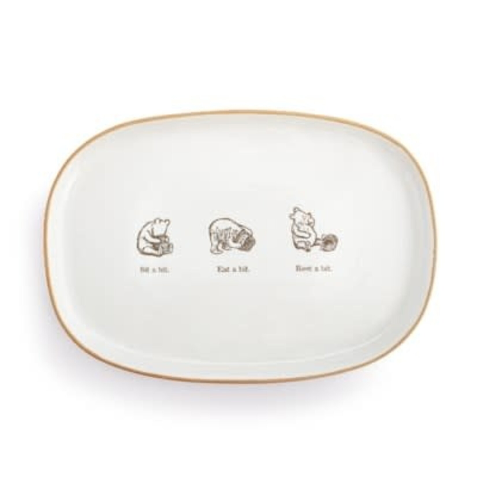 DEMDACO DEMDACO Winnie the Pooh Ceramic Oval Platter - Sit A Bit