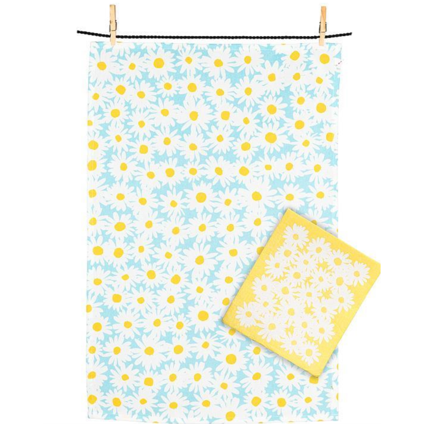 ABBOTT ABBOTT Tea Towel & Dish Cloth Set - Daisies