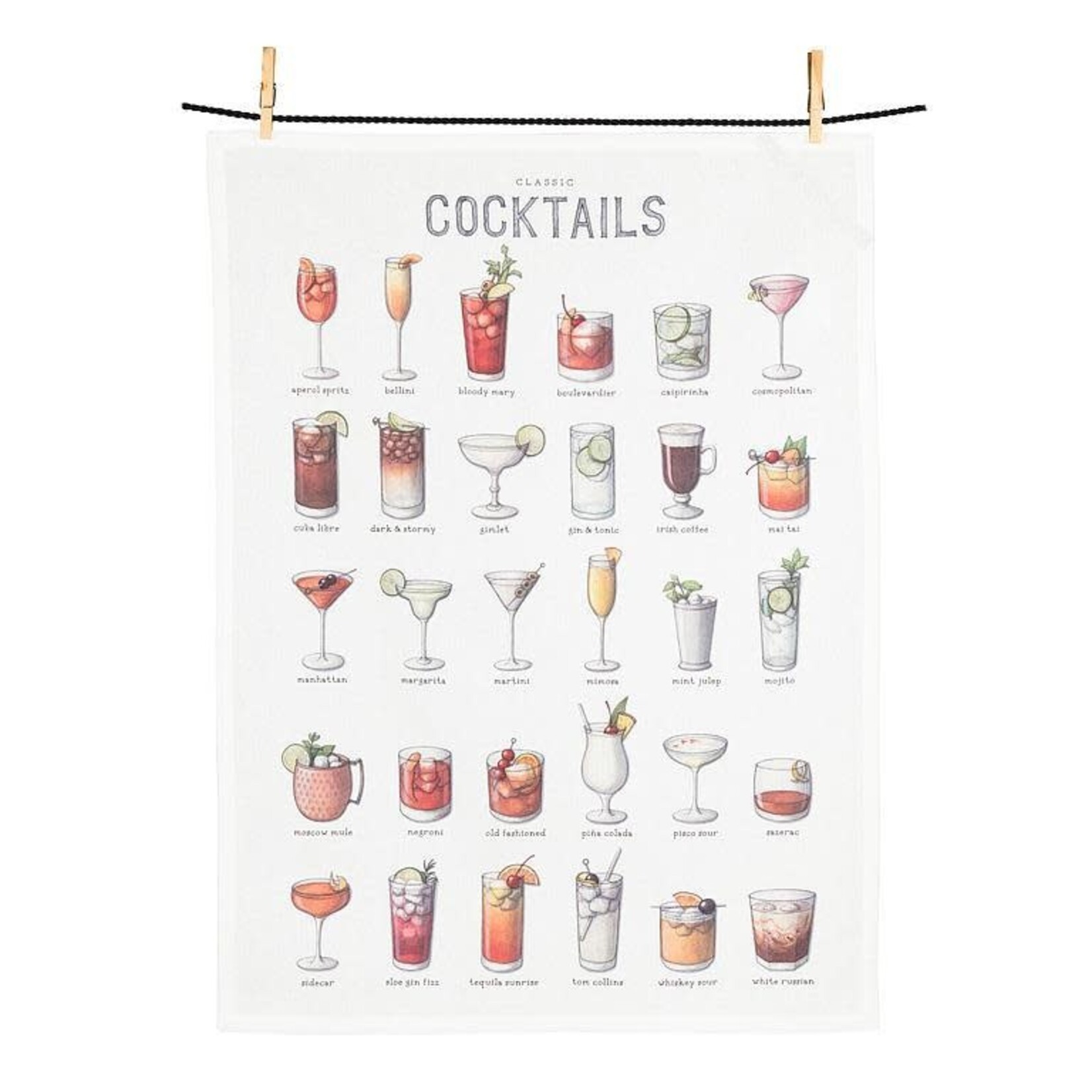 ABBOTT ABBOTT Tea Towel - Cocktails