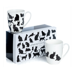 MCINTOSH MCINTOSH Cat Silhouette Mugs S/2