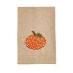 MUD PIE MUD PIE French Knot Tea Towel Orange Pumpkin