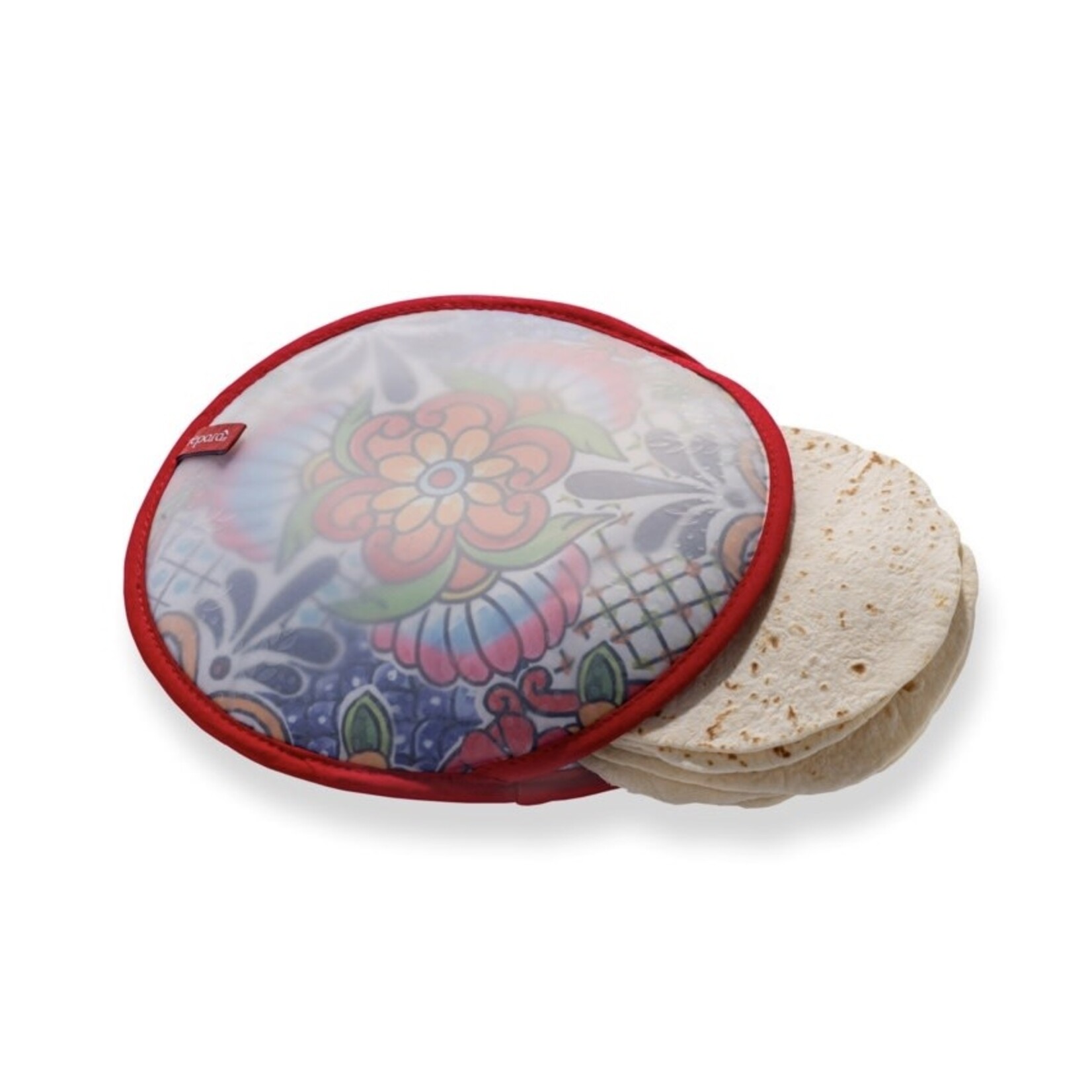 PREPARA TACO Tortilla Warmer Red Silicone /Woven