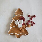 CREATIVE CO-OP CREATIVE CO-OP Gingerbread Cookie Shaped Plate