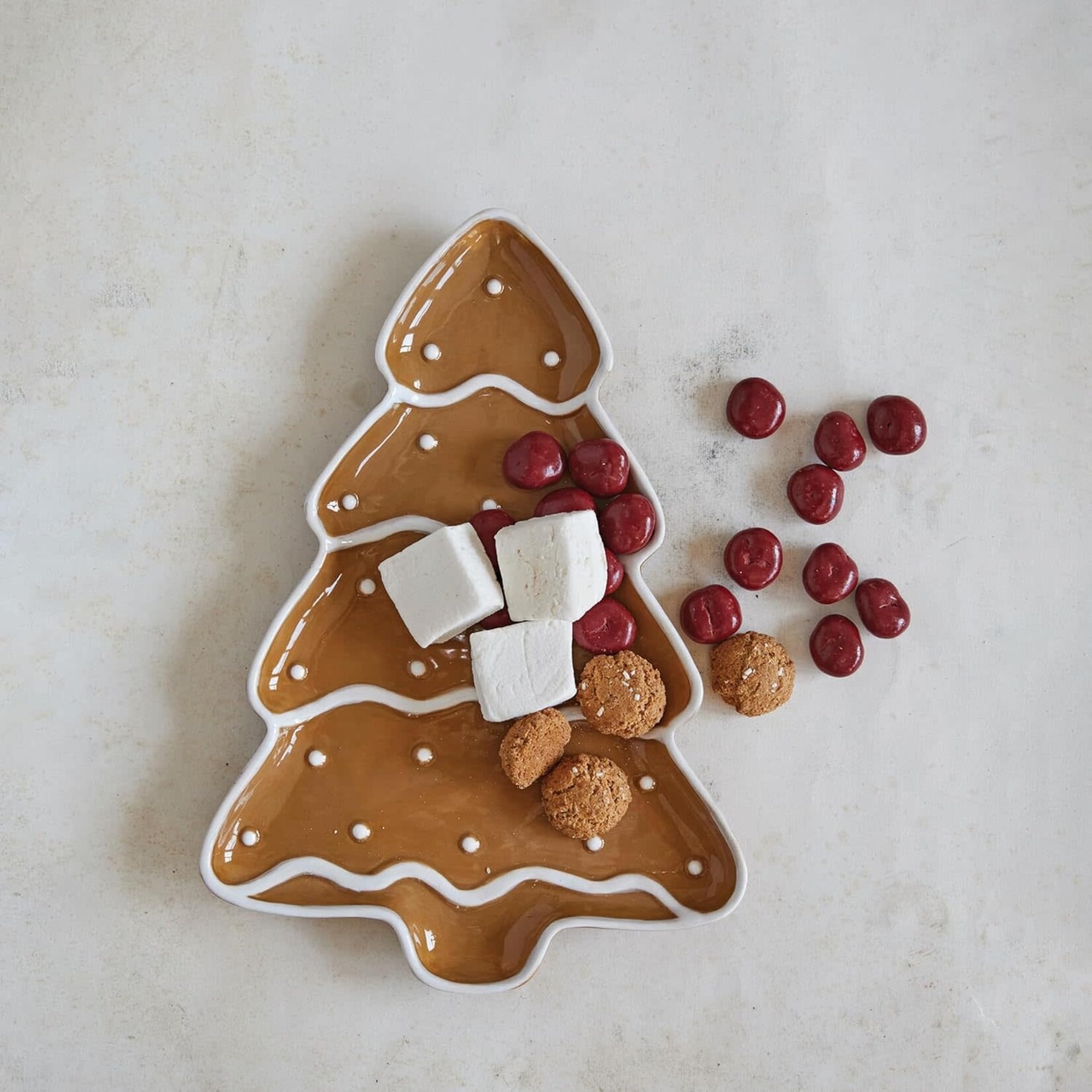 CREATIVE CO-OP CREATIVE CO-OP Gingerbread Cookie Shaped Plate