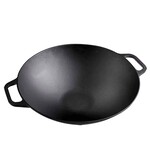 VICTORIA Cast Iron Wok 35.5cm