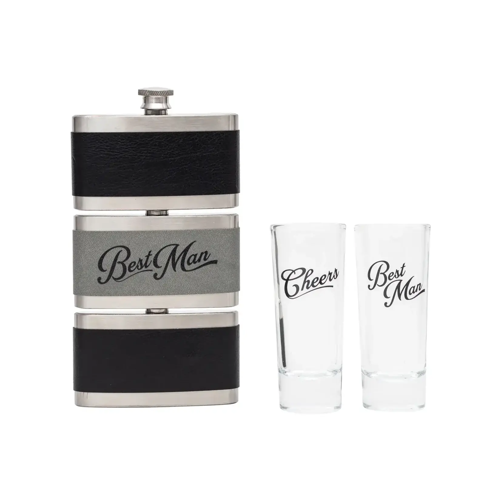 MAD MAN MAD MAN Wedding Flask Set - Best Man