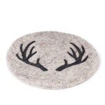 ABBOTT ABBOTT Felt Stag Horn Trivet - Oatmeal