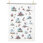 ABBOTT ABBOTT Tea Towel - Lighthouse & Coastal Icons