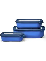 MEPAL MEPAL Cirqula S/3 Rectangular Shallow Bowl - Blue