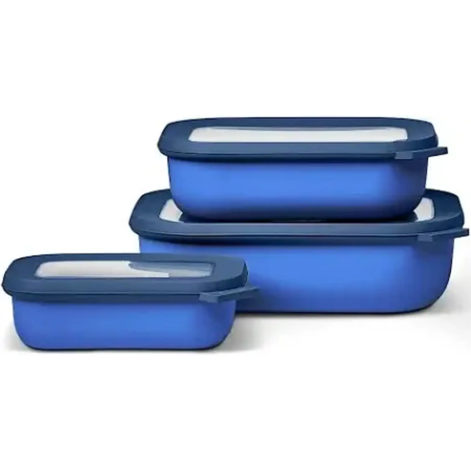 MEPAL MEPAL Cirqula S/3 Rectangular Shallow Bowl - Blue