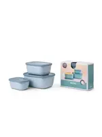 MEPAL MEPAL Cirqula S/3 Rectangular Deep Bowl - Nordic Blue