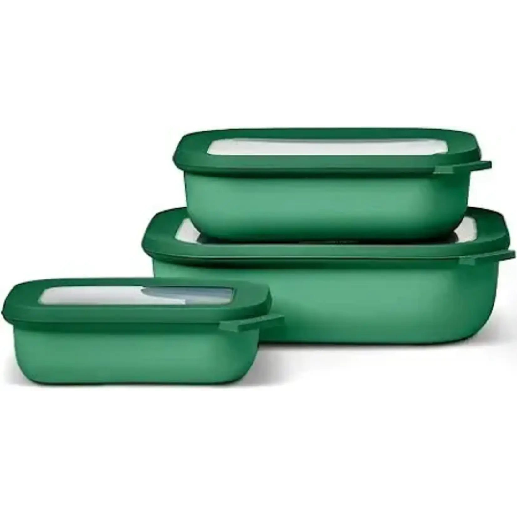 MEPAL MEPAL Cirqula S/3 Rectangular Shallow Bowl - Vivid Green