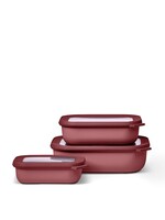 MEPAL MEPAL Cirqula S/3 Rectangular Shallow Bowl - Vivid Mauve