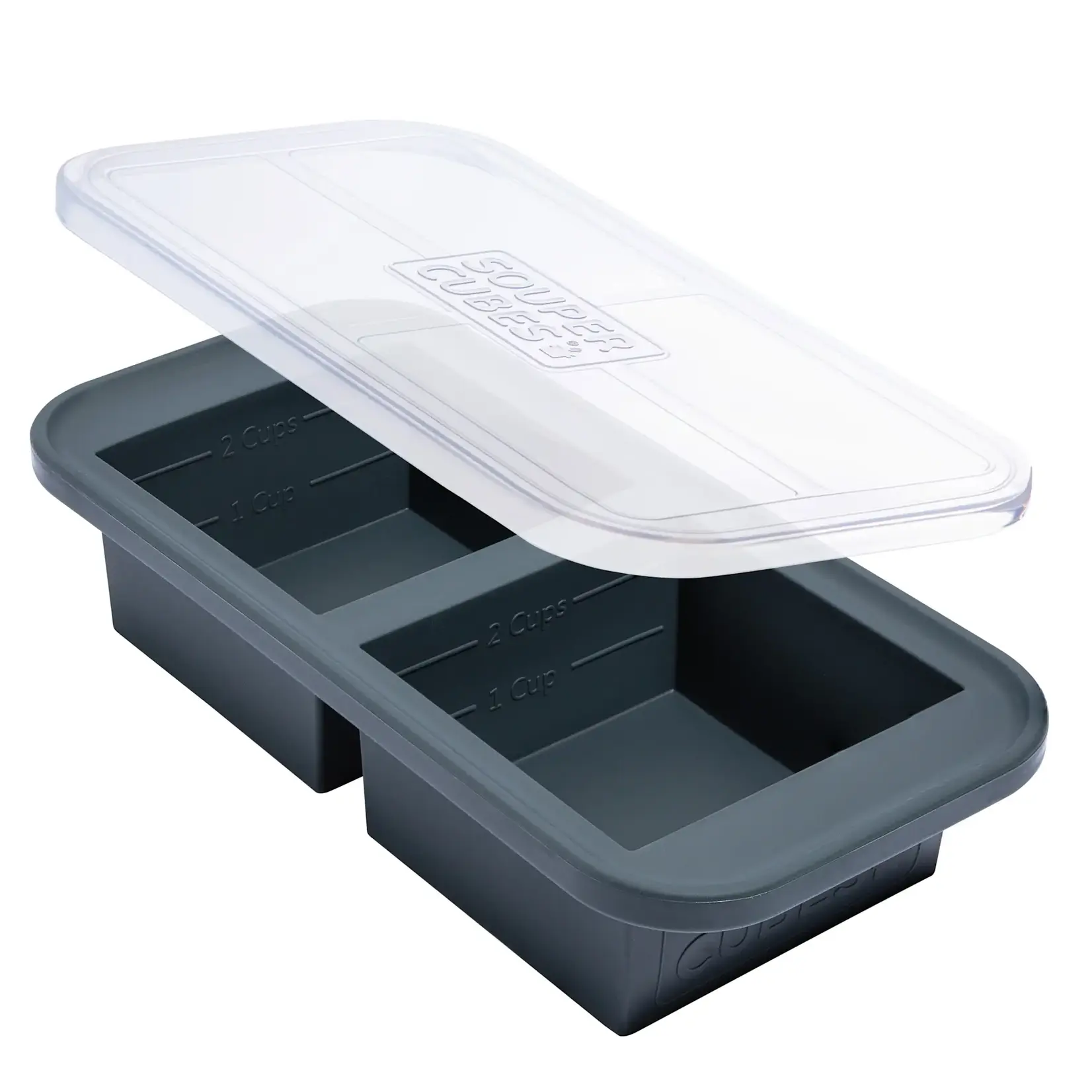 SOUPER CUBES SOUPER CUBES 2 Cup Tray - Charcoal