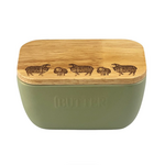 SELBRAE HOUSE SELBRAE HOUSE Sage Green Butter Dish - Sheep