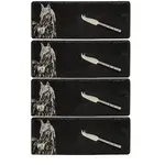 SELBRAE HOUSE SELBRAE HOUSE Mini Slate Cheese Board with Knife - Horse Portrait