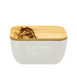 SELBRAE HOUSE SELBRAE HOUSE White Butter Dish - Horse Portrait