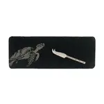 SELBRAE HOUSE SELBRAE HOUSE Mini Slate CheeseBoard & Knife Set- Turtle