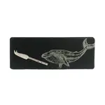 SELBRAE HOUSE SELBRAE HOUSE Mini Slate CheeseBoard & Knife Set- Whale