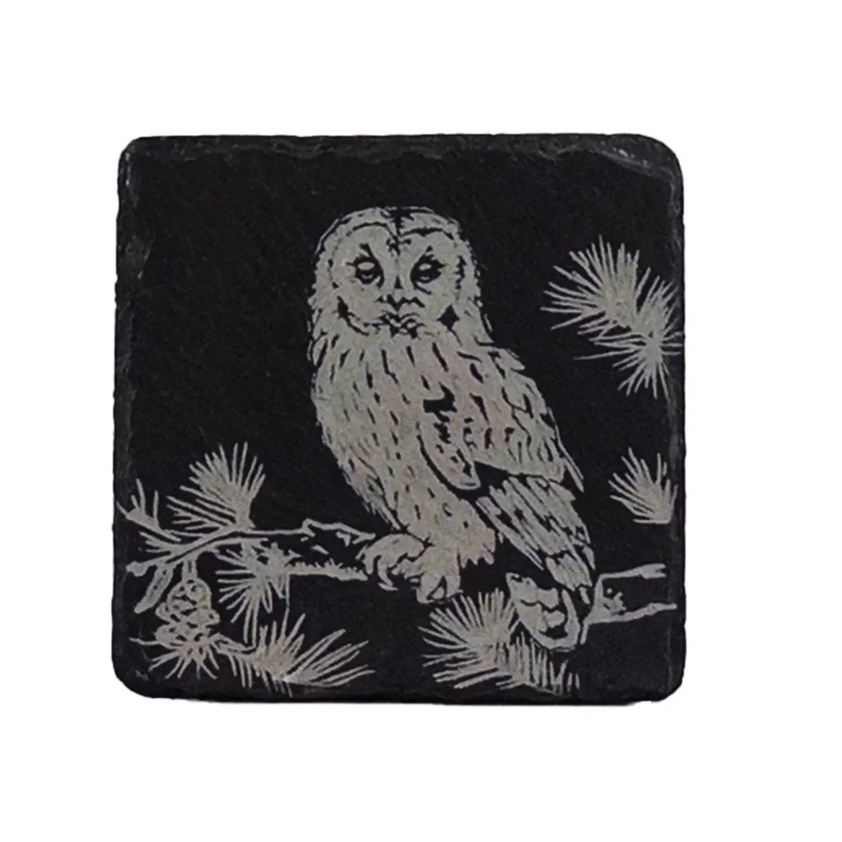 SELBRAE HOUSE SELBRAE HOUSE Single Slate Coaster - Tawny Owl