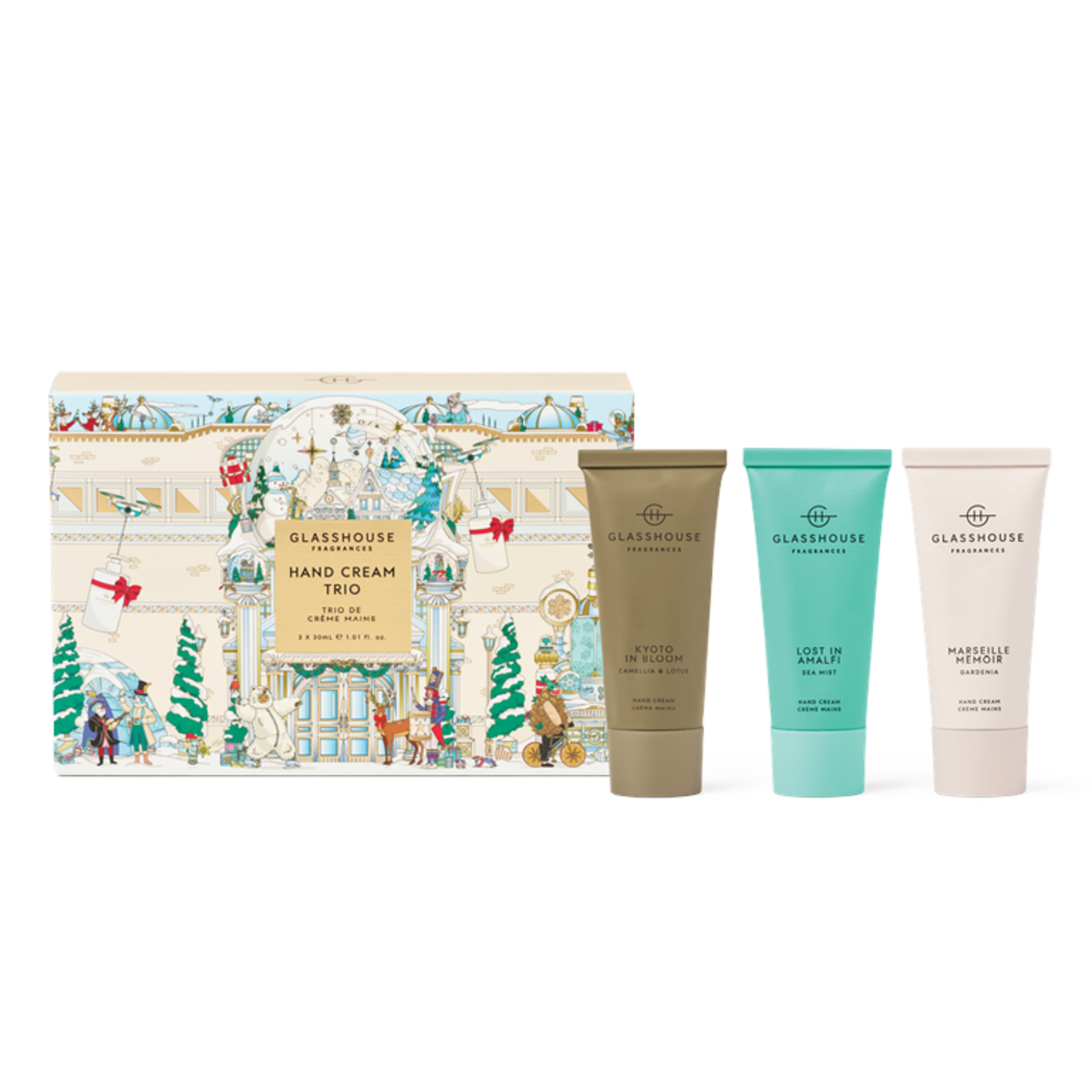 GLASSHOUSE GLASSHOUSE Christmas Hand Cream Gift Set 3x1.01oz