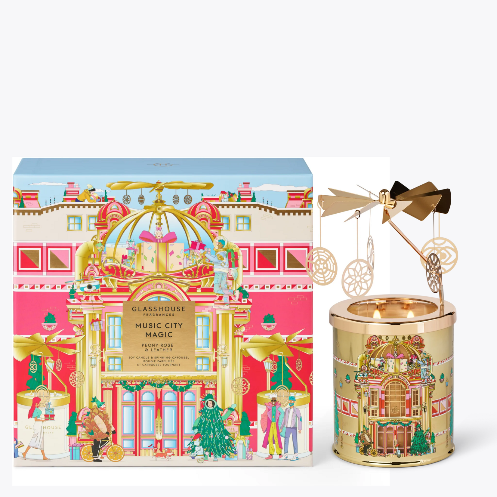 GLASSHOUSE GLASSHOUSE Candle Gift Set w/ Spinning Carousel