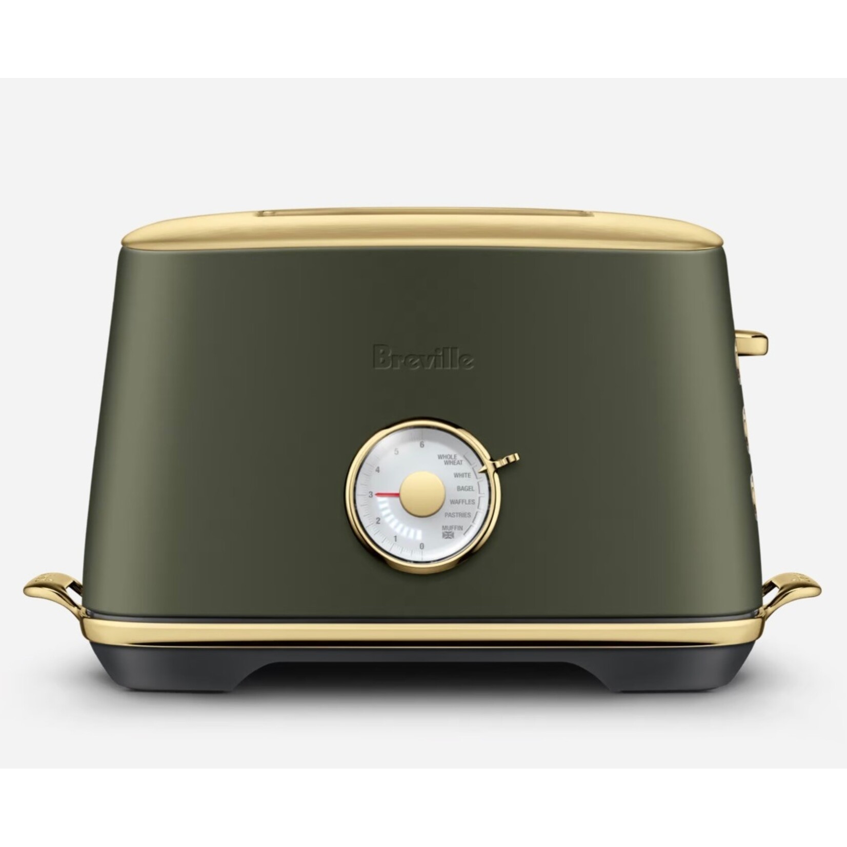 BREVILLE BREVILLE Luxe Toaster 2 Slice - Olive Tapenade/Brass REG $299.99