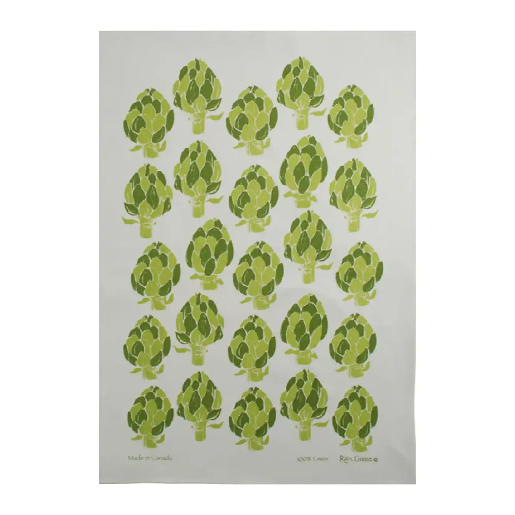 RAIN GOOSE RAIN GOOSE Artichoke Tea Towel - Green