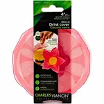 CHARLES VIANCIN Floral Silicone Lids Small S/2Poppy