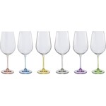 BOHEMIA CRYSTAL BOHEMIA CRYSTAL Wine 600ml Rainbow Fresh Assorted X6