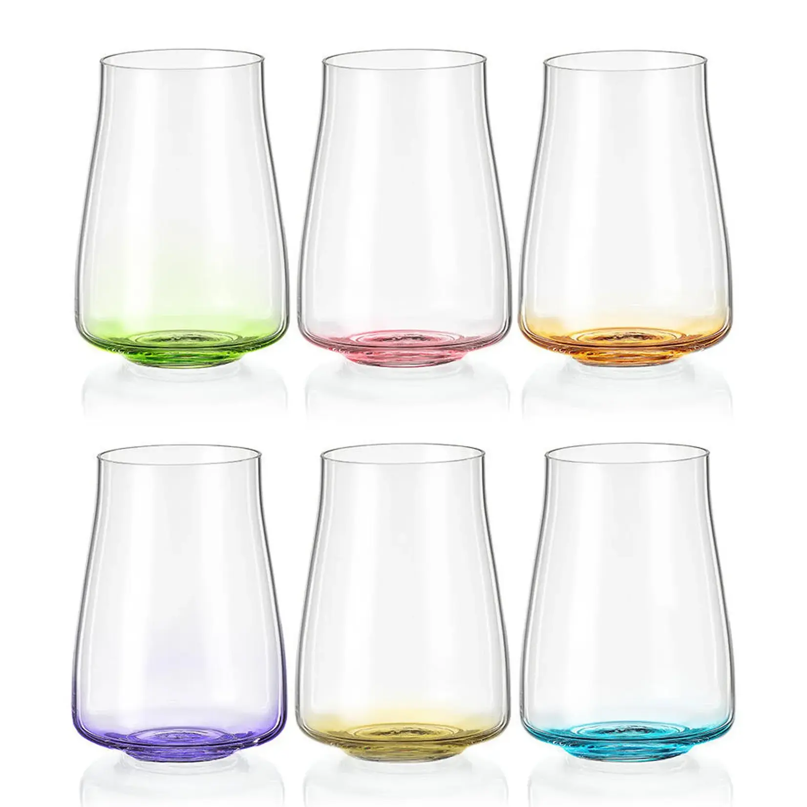 BOHEMIA CRYSTAL BOHEMIA CRYSTAL OF Tumbler Rainbow Fresh Assorted X6