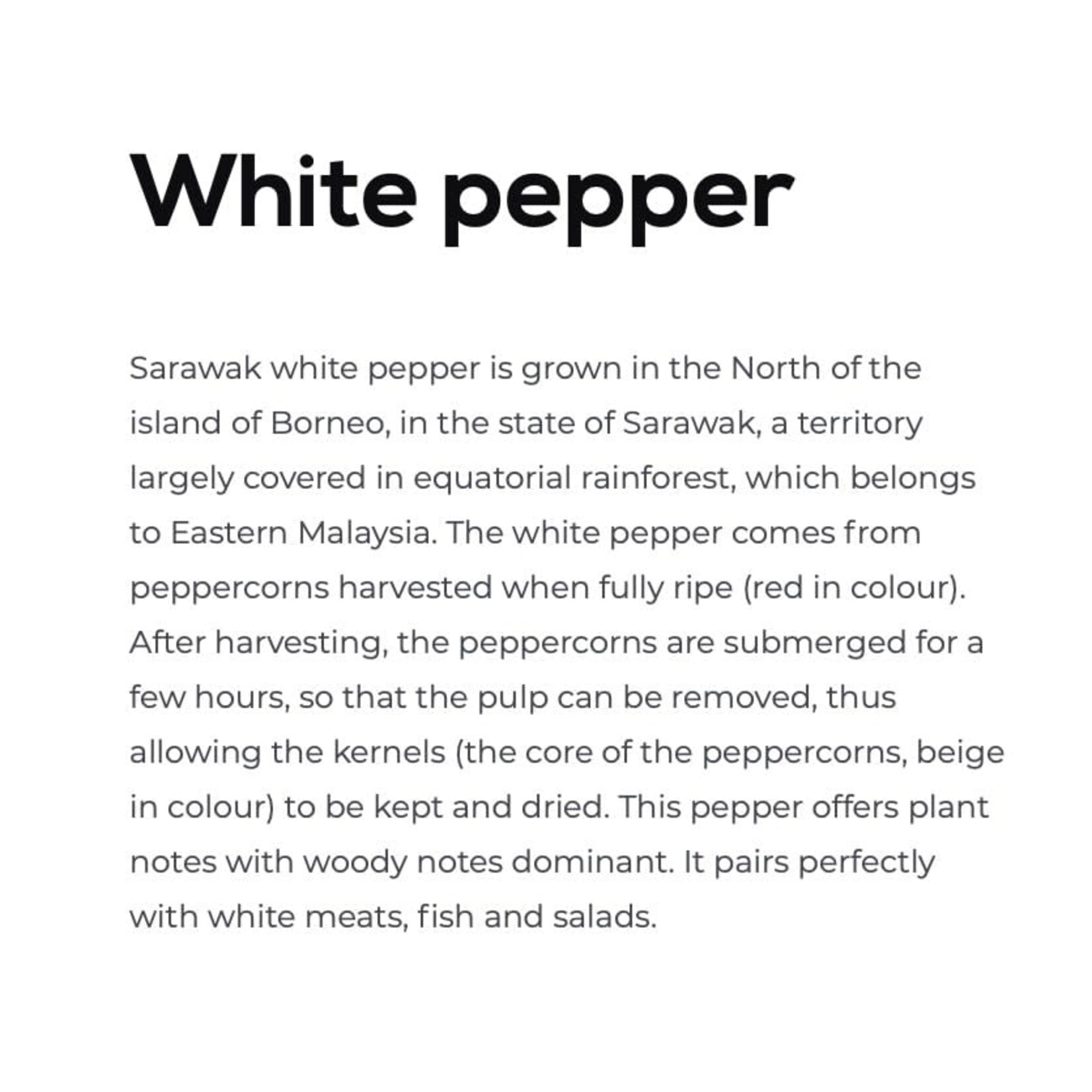 PEUGEOT PEUGEOT Malaysia White Pepper (80g) - Sarawak