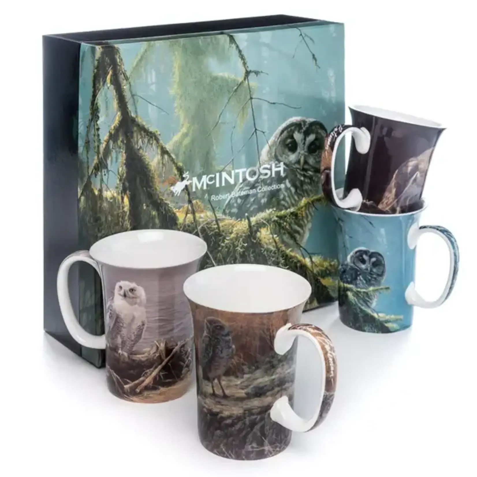 MCINTOSH MCINTOSH Bateman Owls Mugs S/4