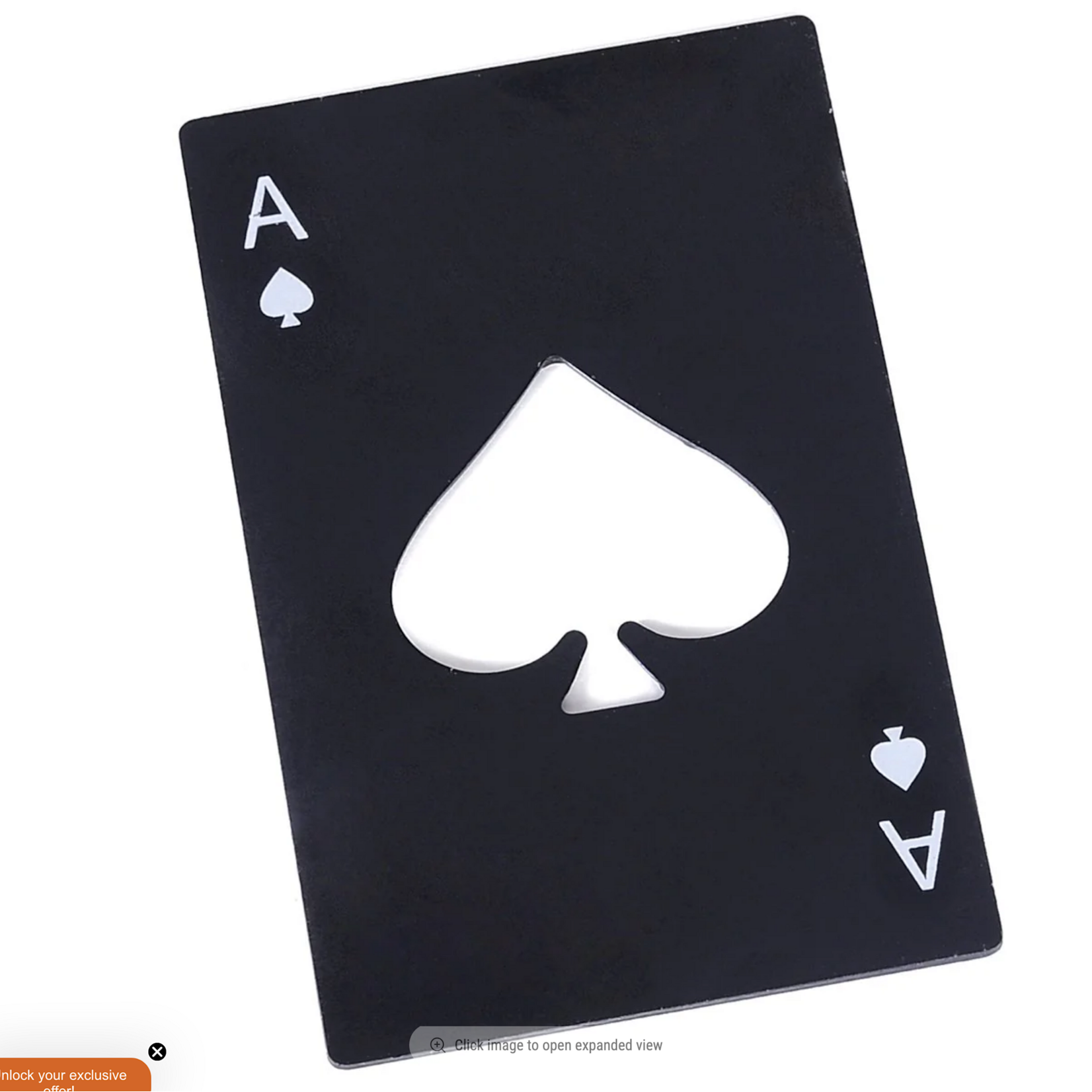 MAD MAN MAD MAN Ace of Spades Bottle Opener - Black Stainless