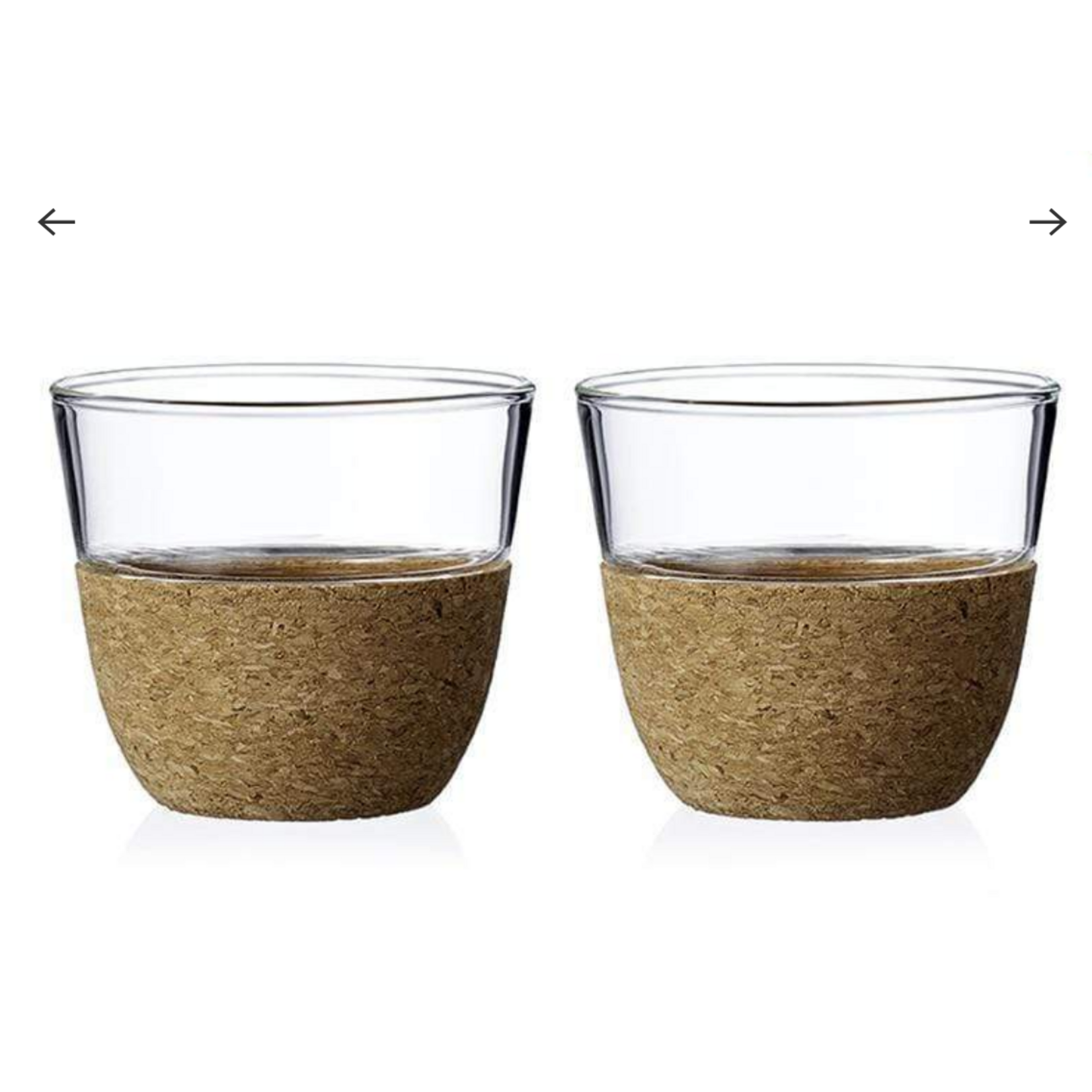 VIVA Cortica Tea Cups s/2 - Clear