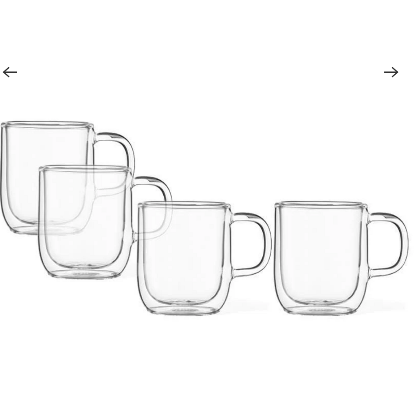 VIVA Classic Double-Wall Mug s/4 - Clear