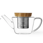 VIVA Glass Teapot with Wooden Lid - Small