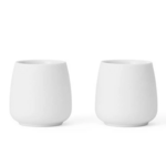 VIVA Nicola Double Walled Tea Cup Small - Pure White s/2