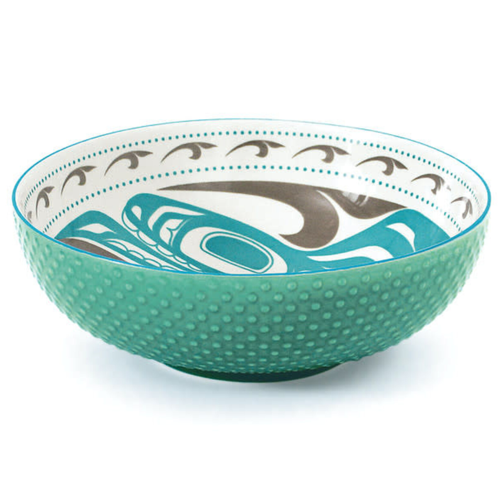 NATIVE NORTHWEST Porceain Art Serving Bowl Large - Killer Whale