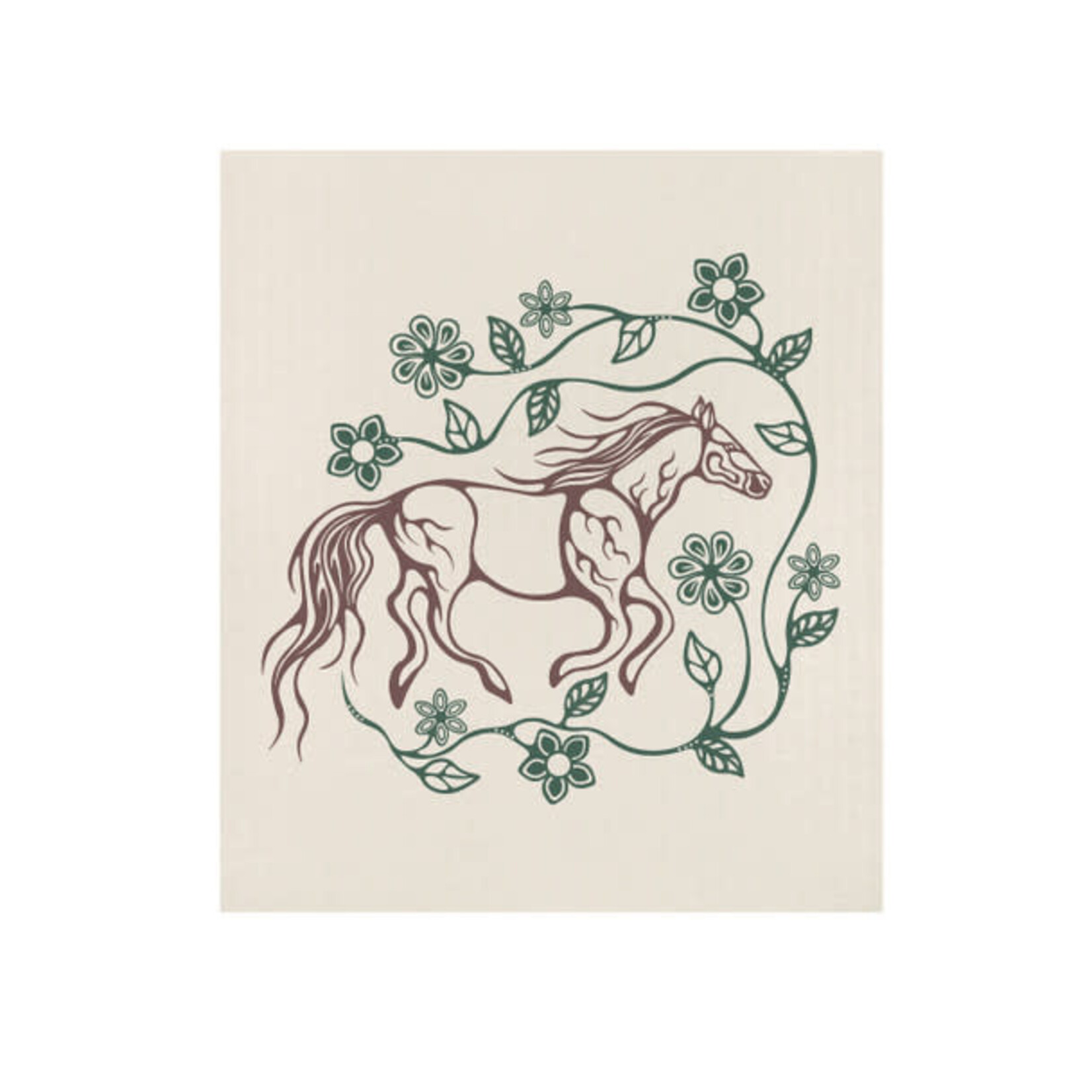 NATIVE NORTHWEST NATIVE NORTHWEST Eco Cloth - Horse (Bebezhigooganzhii)