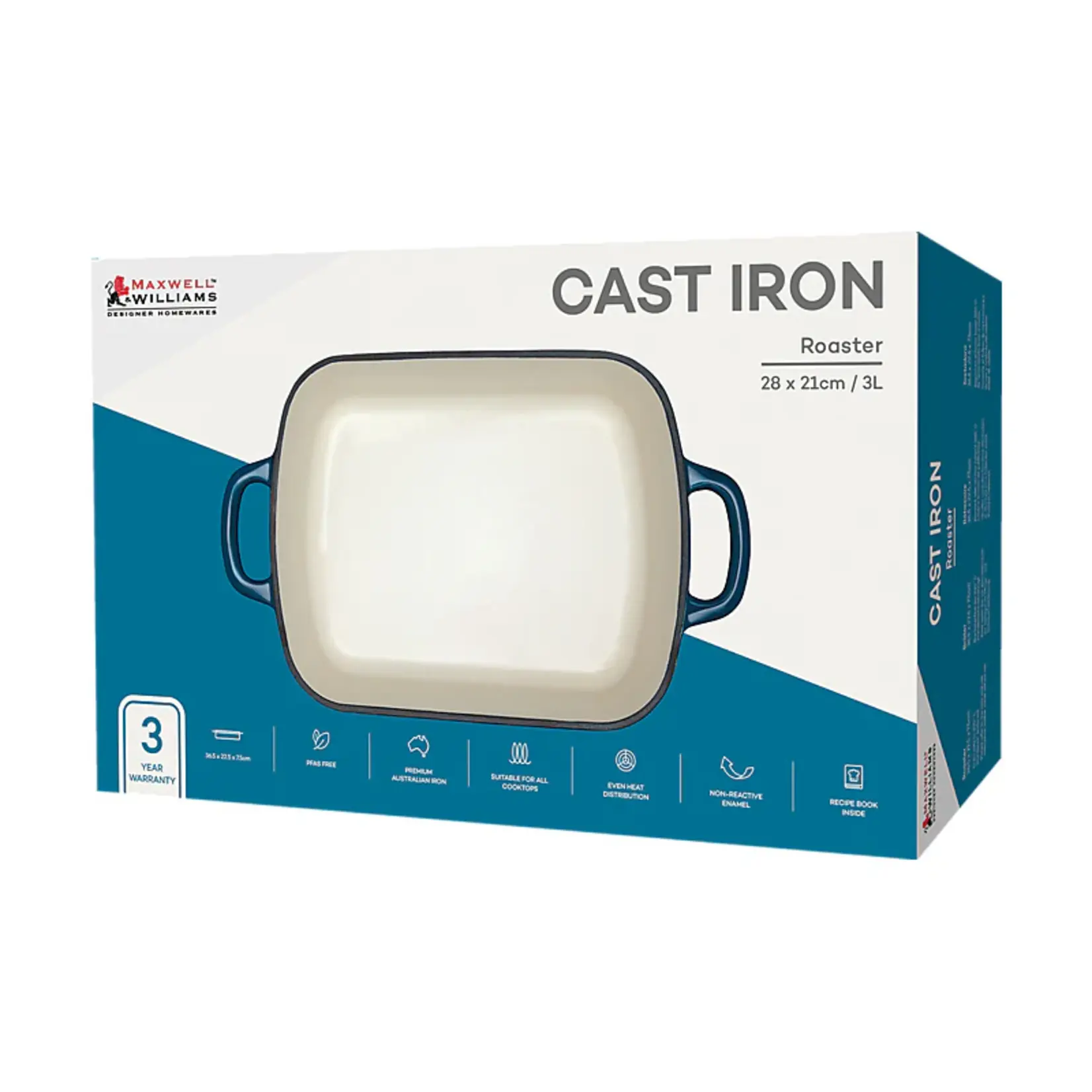 MAXWELL WILLIAMS MAXWELL WILLIAMS Cast Iron Roaster 3L - Midnight Blue