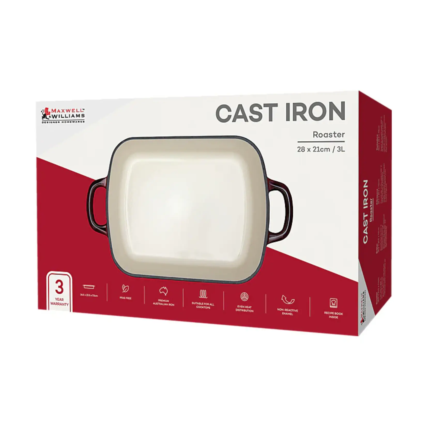 MAXWELL WILLIAMS MAXWELL WILLIAMS Cast Iron Roaster 3L - Merlot