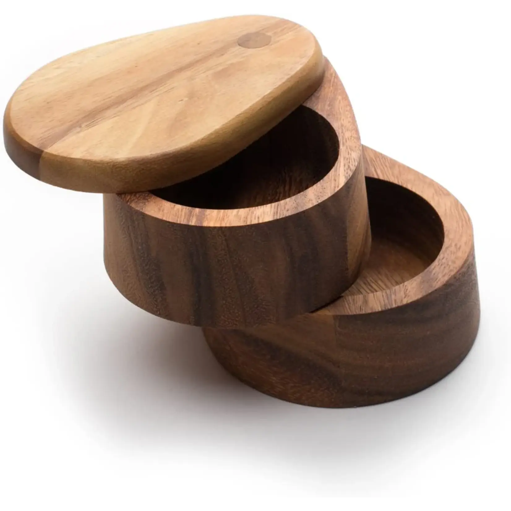 IRONWOOD IRONWOOD Double Layer Swivel Salt Box - Acacia Wood