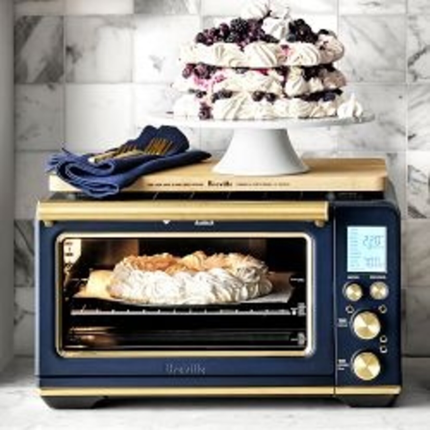 BREVILLE BREVILLE Smart Oven Air Fryer - Damson Blue/Brass