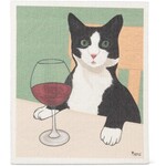 ABBOTT ABBOTT Cat with Wine Dishcloth